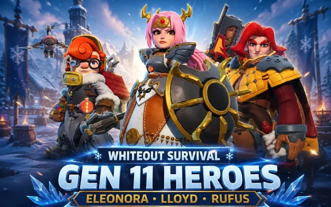 Whiteout Survival Gen 11 Heroes: Rufus, Lloyd, and Eleonora