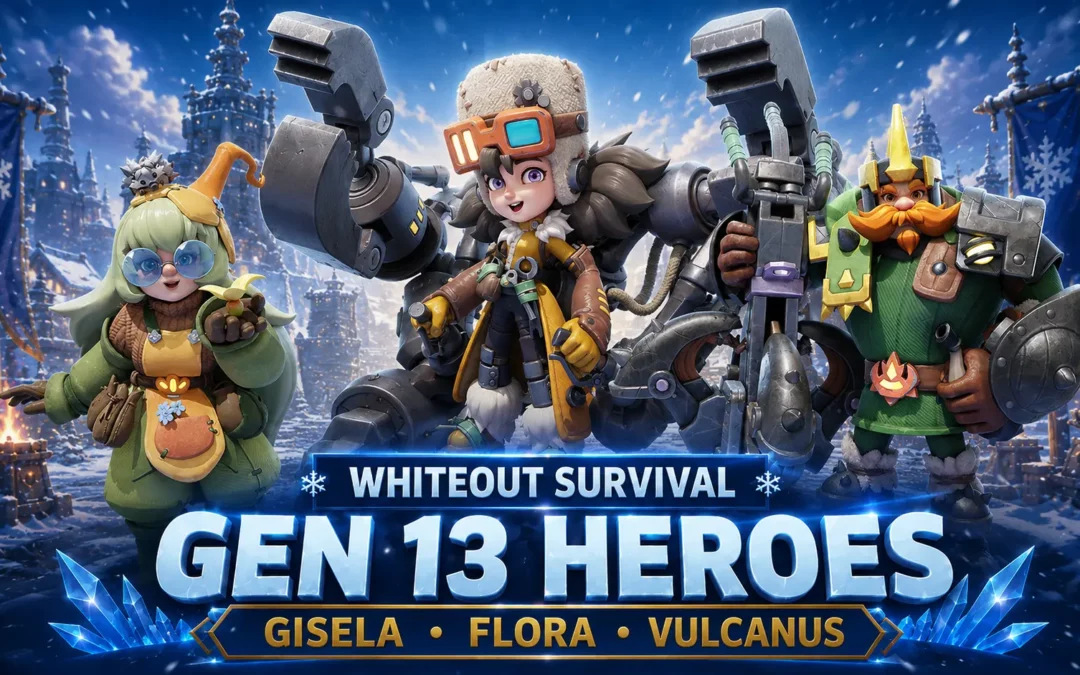 Whiteout Survival Gen 13 Heroes Guide: Gisela, Flora, and Vulcanus