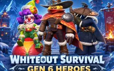 Whiteout Survival Gen 6 Heroes: Wu Ming, Renee, and Wayne