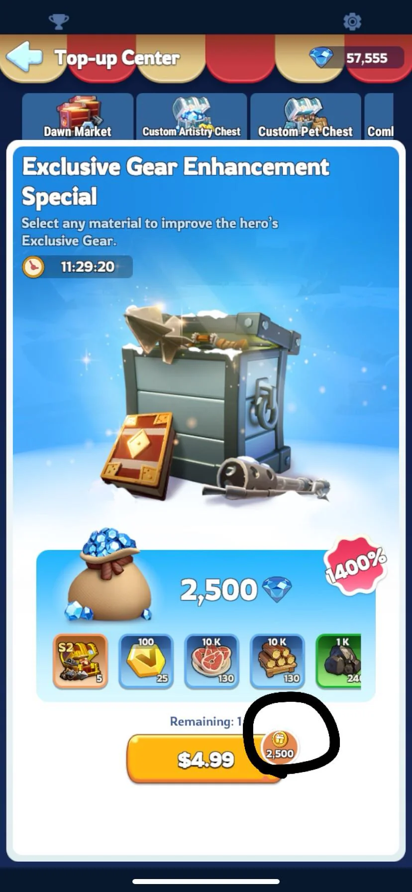 Whiteout Survival bundle option 3