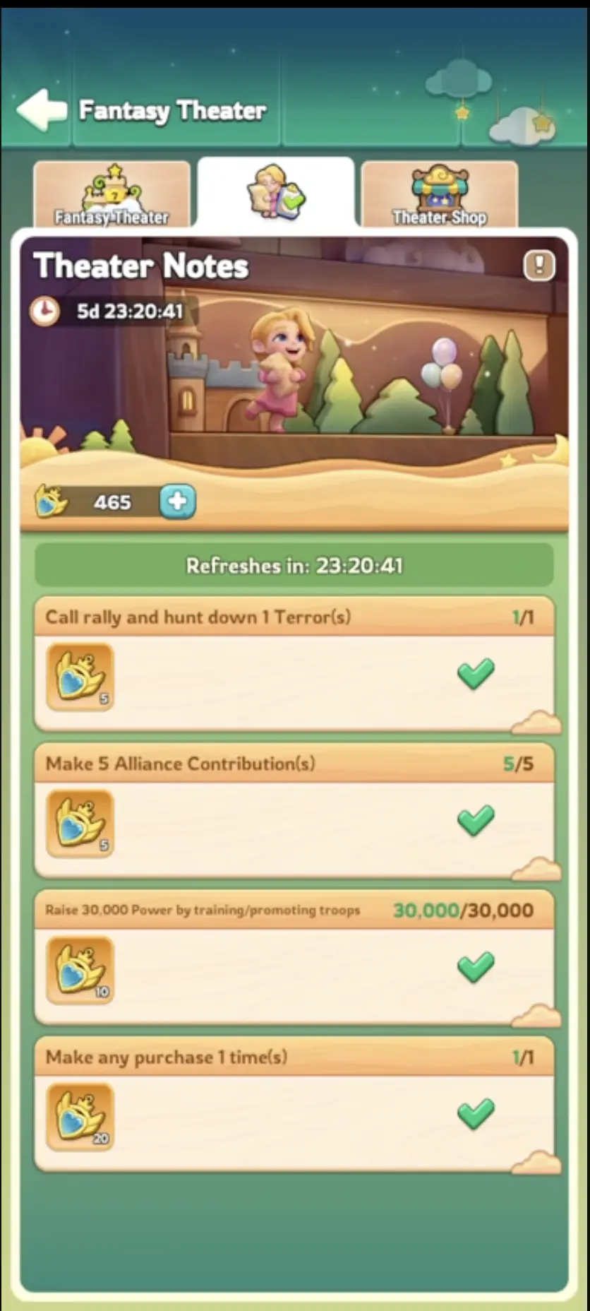 Kingshot Fantasy Theater Guide Theater Notes
