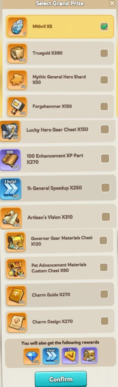 Kingshot Treasure Cove Grand Prize