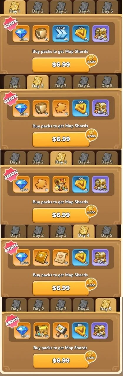 Kingshot Treasure Cove Packs