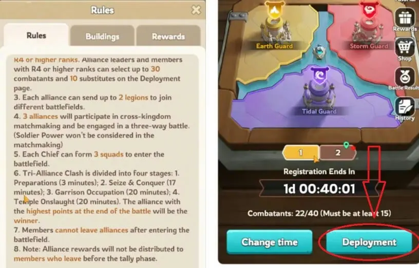 Kingshot Tri Alliance Clash Event Deployment