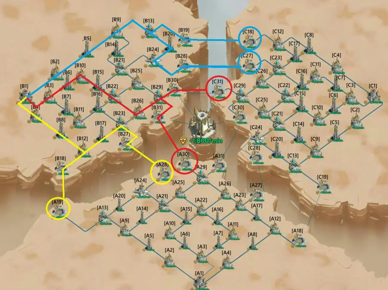 Kingshot Tri Alliance Clash Event Map
