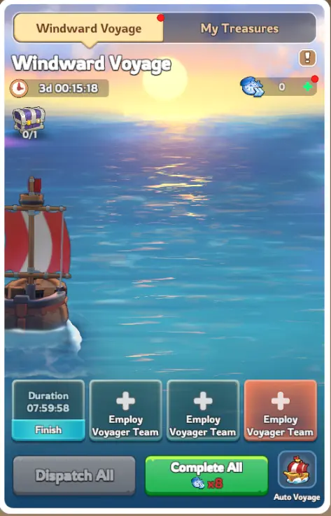 Kingshot Winward Voyage Event Screen