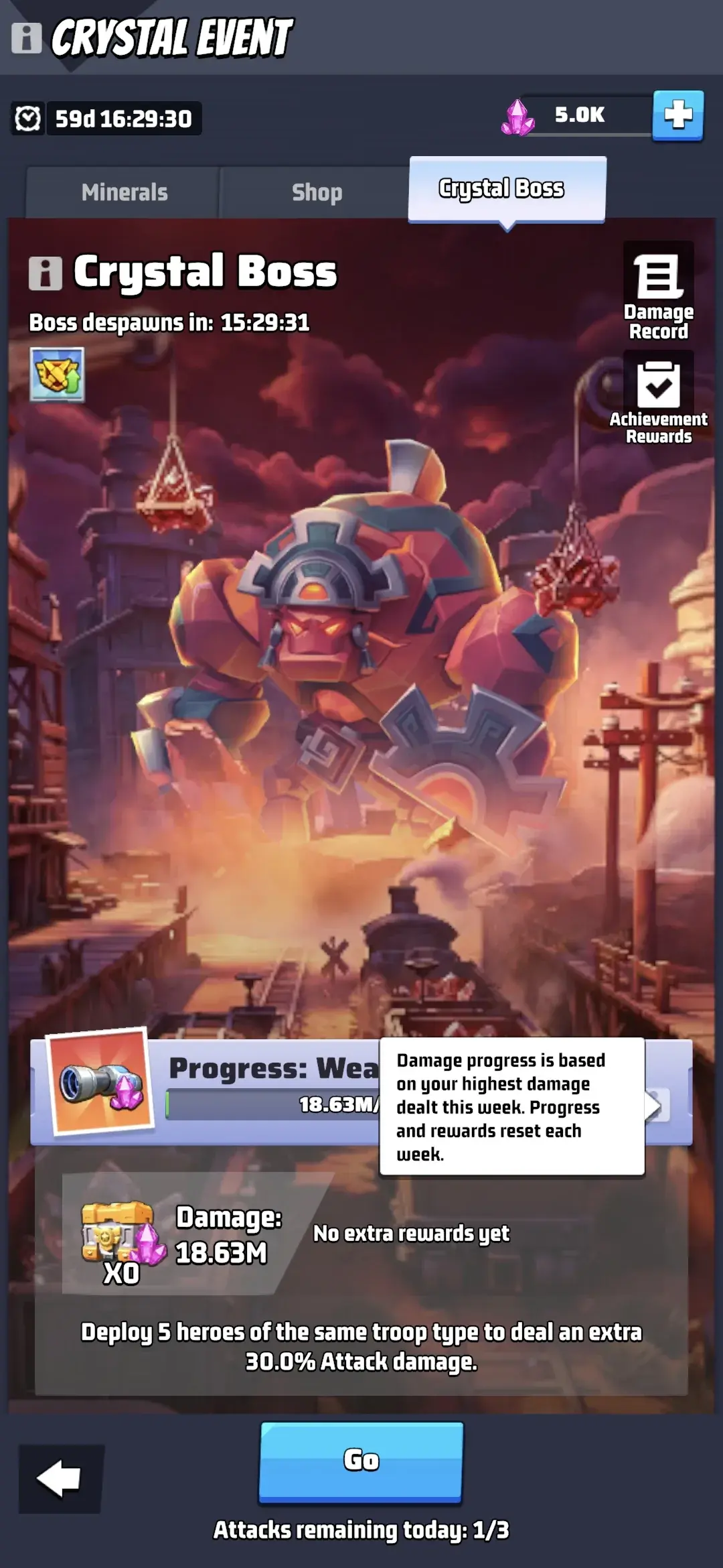 Last War Crystal Event Boss
