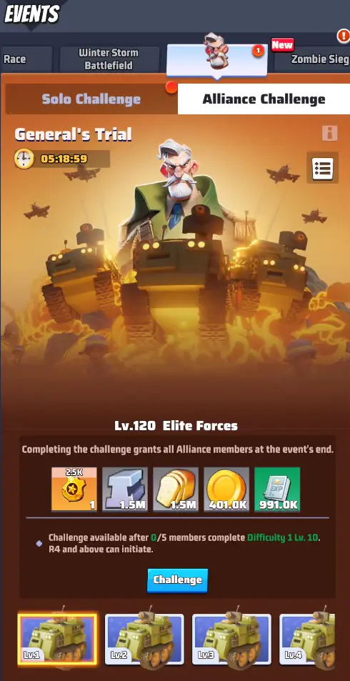 Last War Generals Trial Alliance Challenge