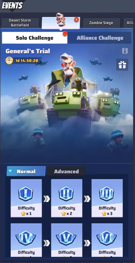 Last War Generals Trial Solo Challenge
