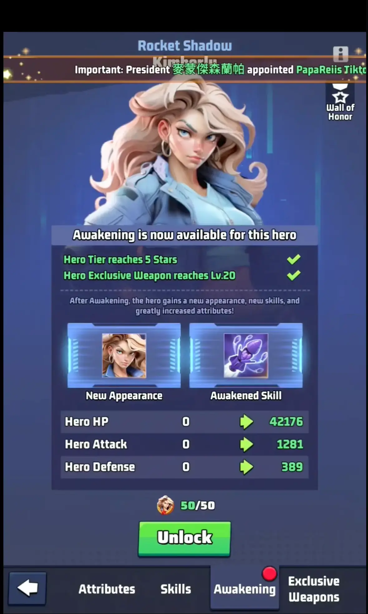 Last War Kimberly Awakening