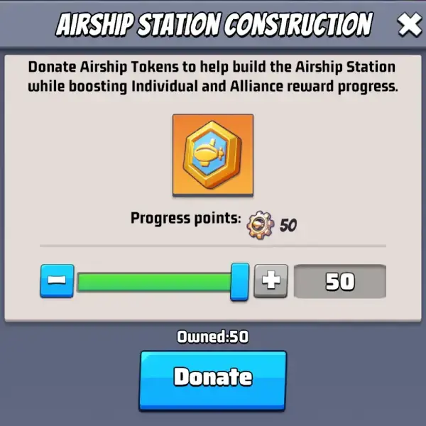 Last War Sky Battlefront Donation Stage
