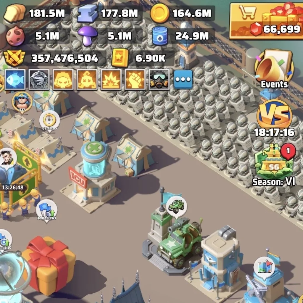 Last War account for sale THP189M Medium Account
