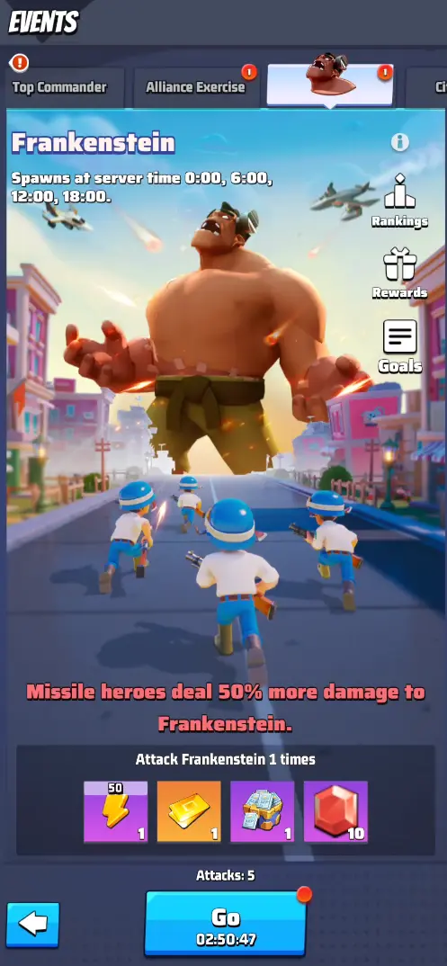 Last War Wanted Boss Frankenstein