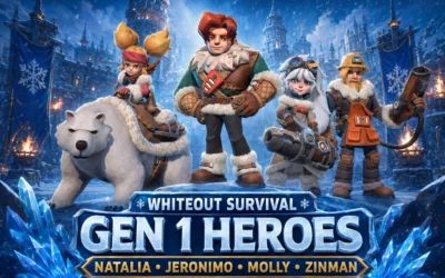 Whiteout Survival Gen 1 Heroes: Natalia, Jeronimo, Molly & Zinman