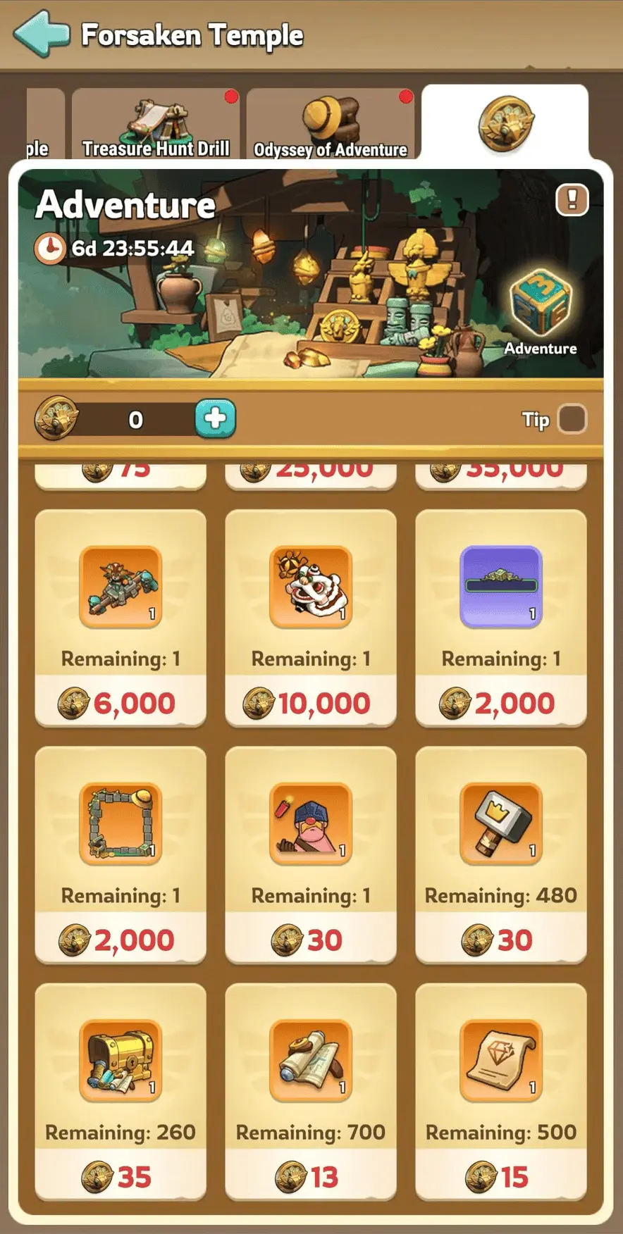 Kingshot Forsaken Temple Shop