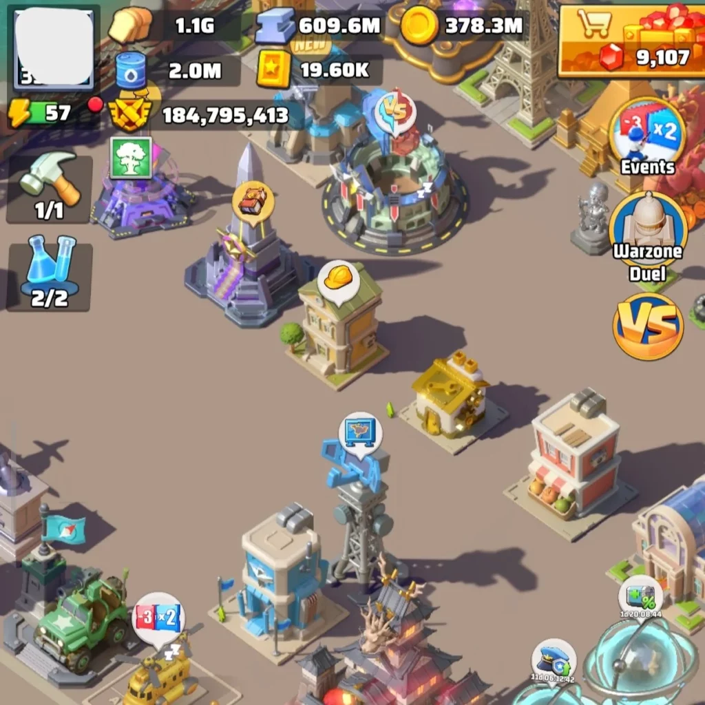 Last War account for sale with THP124M Starter Account
