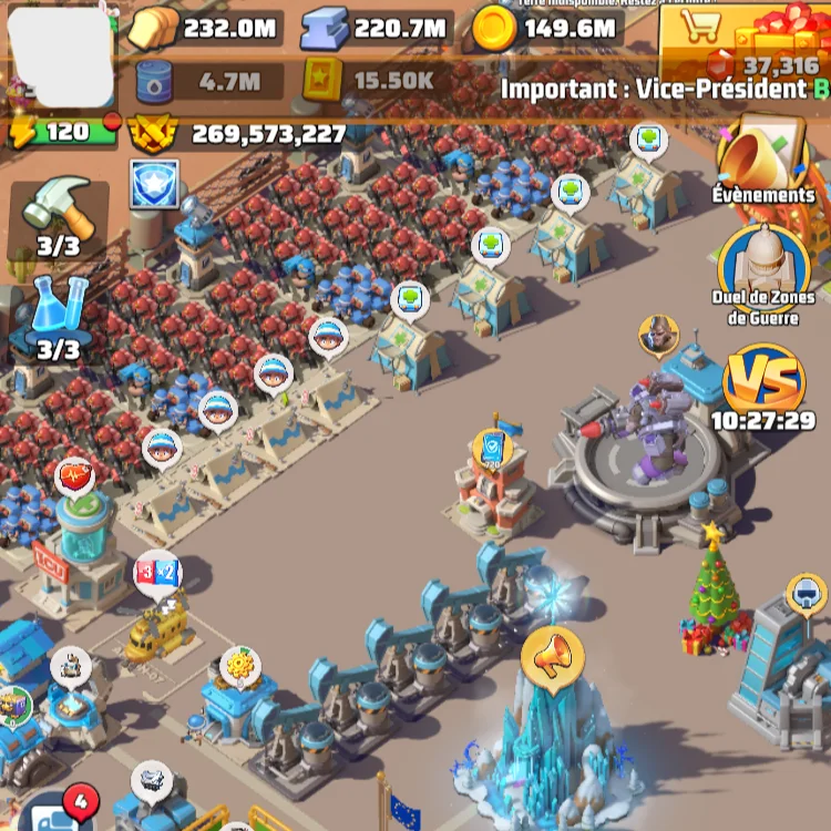 Last War account for sale with THP 149M Medium Account