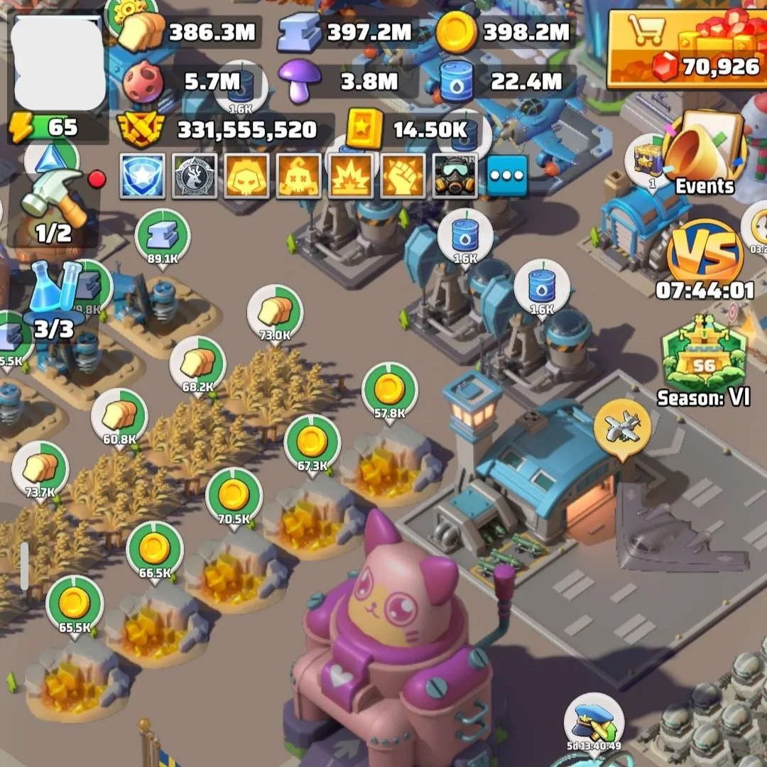 Last War account for sale with THP 177M Medium Account